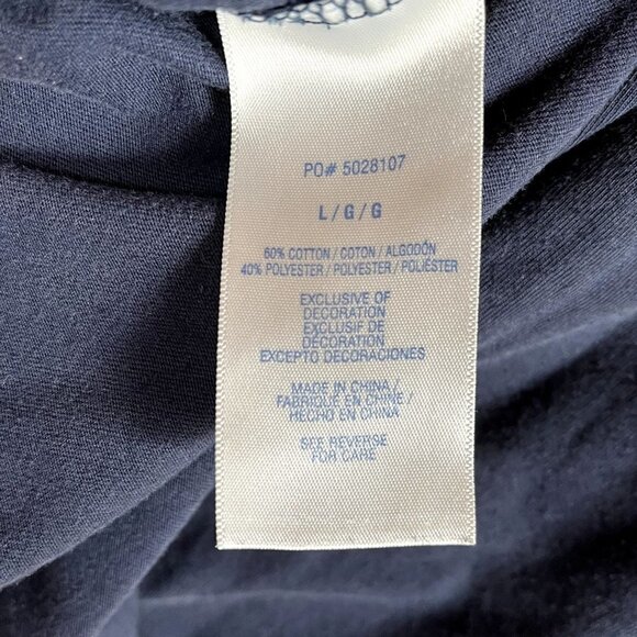 Nautica Blue Long Sleeve 1/4 Button Shirt Size Large - Picture 4 of 4